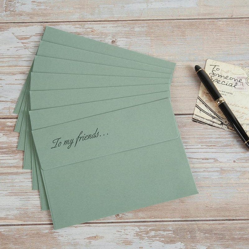 Wishop 50 Pack 5 x 7 Envelopes Colored Self Seal for Wedding, Party Invitations, Greeting Cards, Announcements, Photos, 5.24 x 7.21 Inches (Sage Green) - Image 5